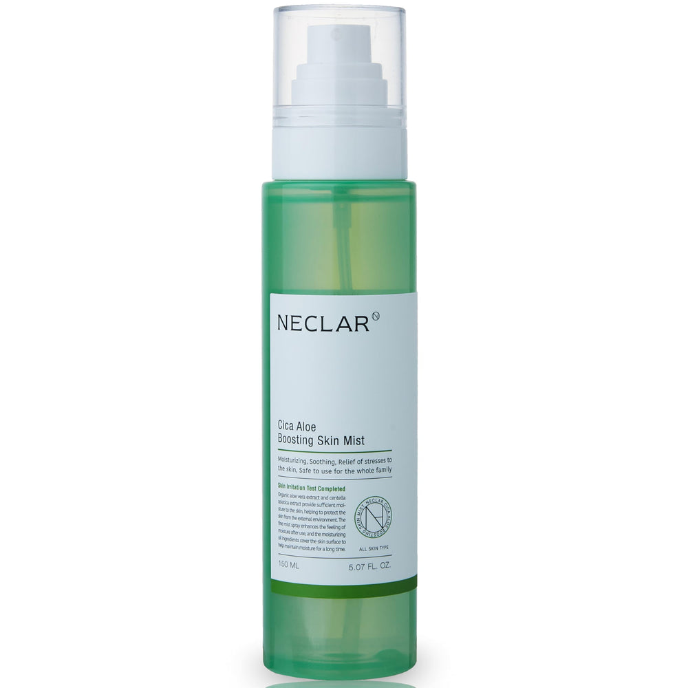 Neclar CICA Aloe Toner Spray bottle front view for daily hydration.