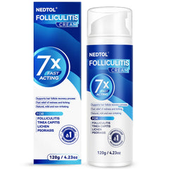 Nedtol Folliculitis Cream packaging shows brand and sensitive-skin relief potential.