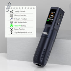 Neebol tattoo gun with 3 memory modes for easier task switching.