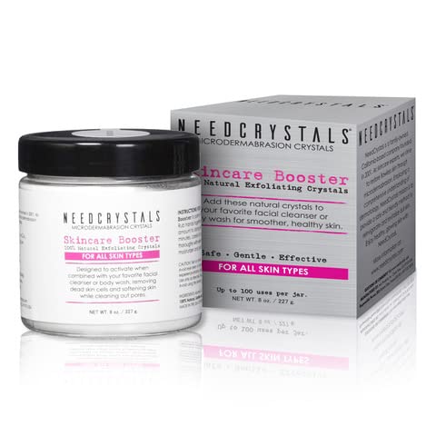 NeedCrystals DIY face scrub being applied for gentle exfoliation