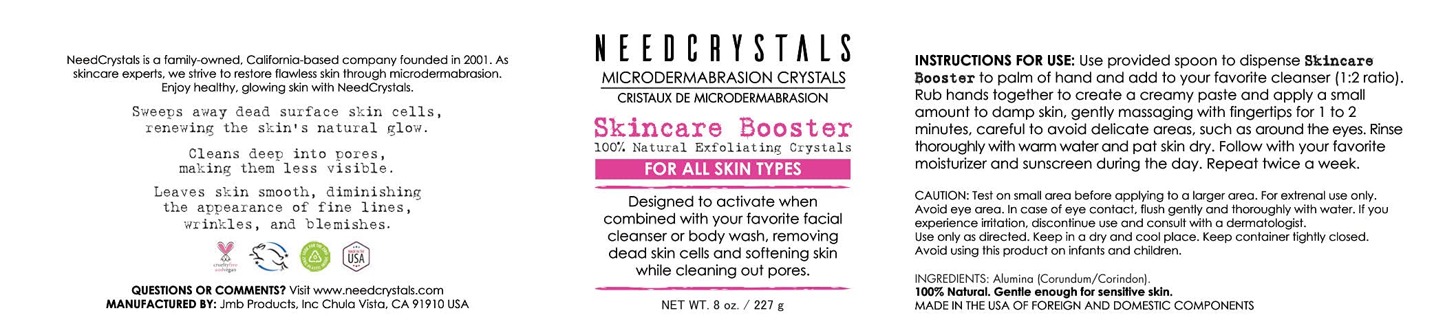 NeedCrystals exfoliating crystals used for foot care and body scrubs
