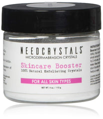 NeedCrystals microdermabrasion crystals in jar for at-home exfoliation and smoother skin