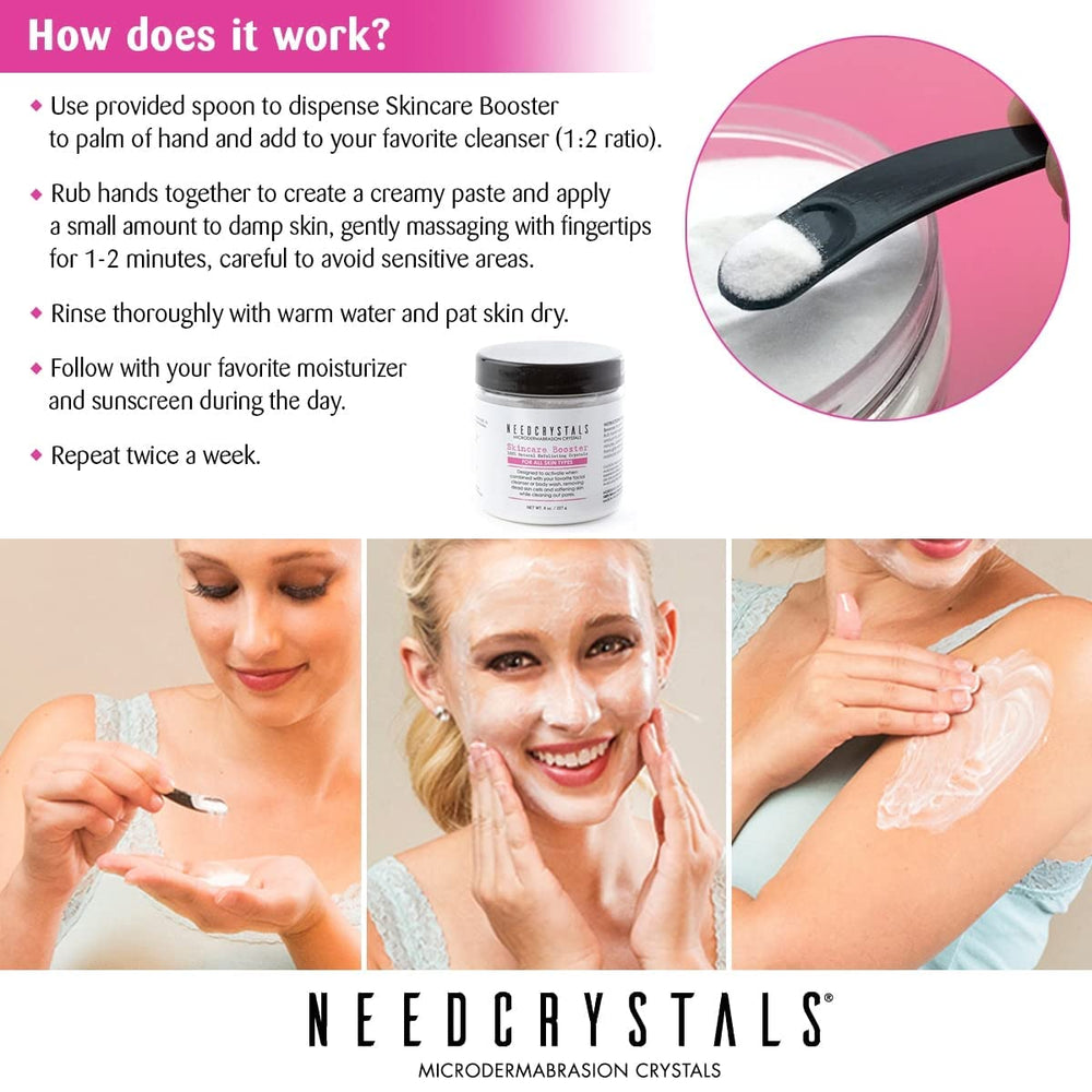 NeedCrystals radiance promotion highlighting improved skin glow and even tone