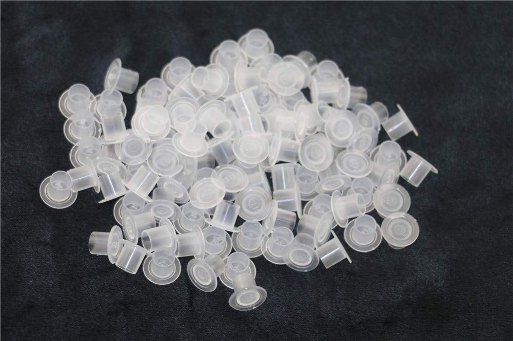 Needlehouse tattoo ink caps 10x8mm extra small in clear plastic for precise pigment holding