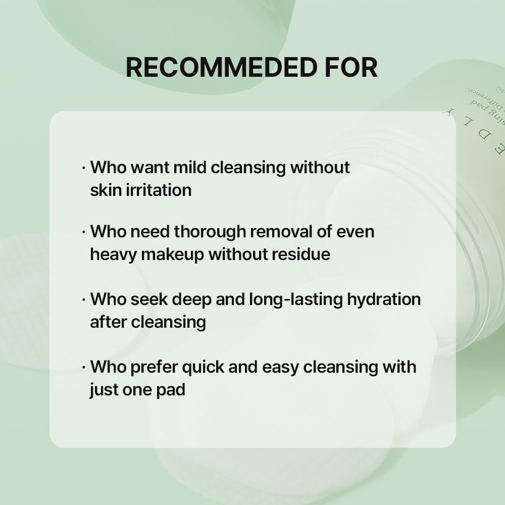 NEEDLY Mild Cleansing Pad smooth side closeup showcases soothing residue-free finish