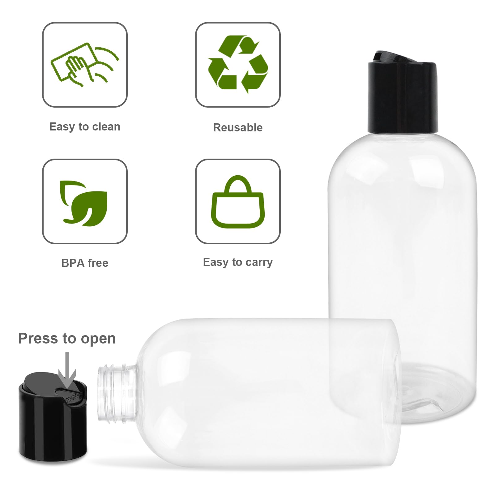 Neendohome black disc cap detail emphasizes secure, spill-free dispensing