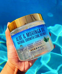 Nefertiti's Secrets aloe-vera-moringa-oil-ingredients highlight nourishing botanicals for your curls.