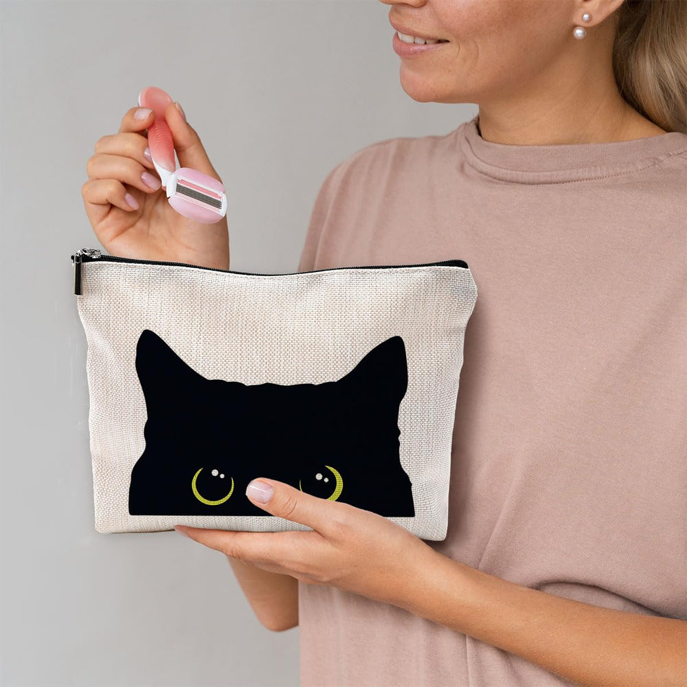 NEGIGA Cat Makeup Bag pattern closeup showing bright colors and pattern quality