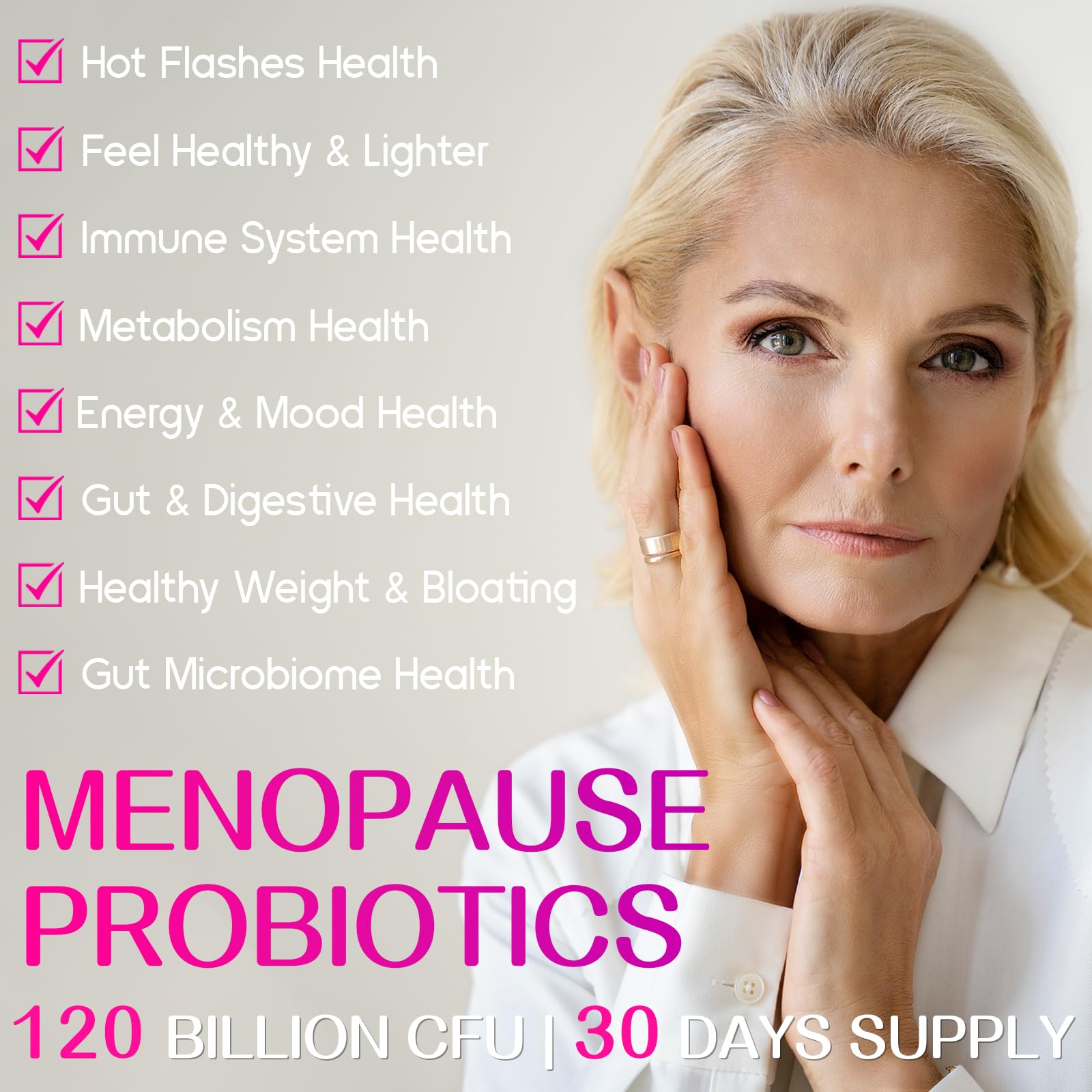 Negima seven-strain probiotic label emphasizes gut-support during menopause
