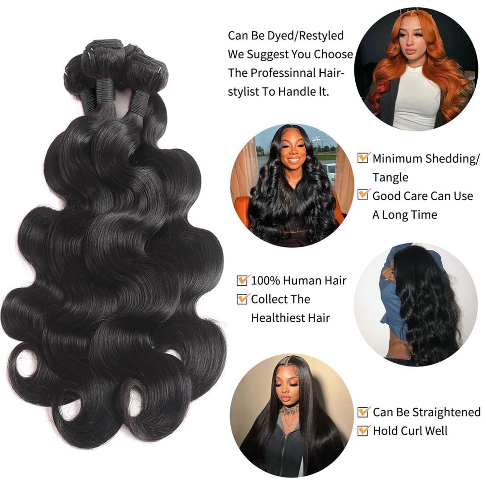 NEIHKY Brazilian virgin hair packaging highlighting premium quality and care