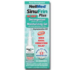 NeilMed Sinufrin Plus moisturizing gel dispense enables comfortable application for congestion.