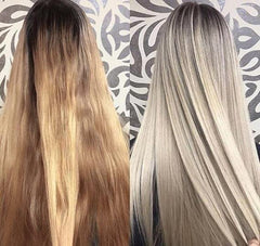 NEKANE Morazul Matizador before-after shows cooler tones after use.