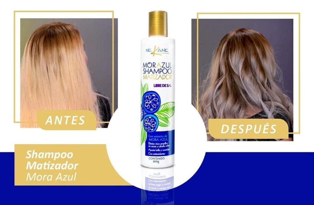 NEKANE Morazul Matizador hair with cooler undertones and added shine.