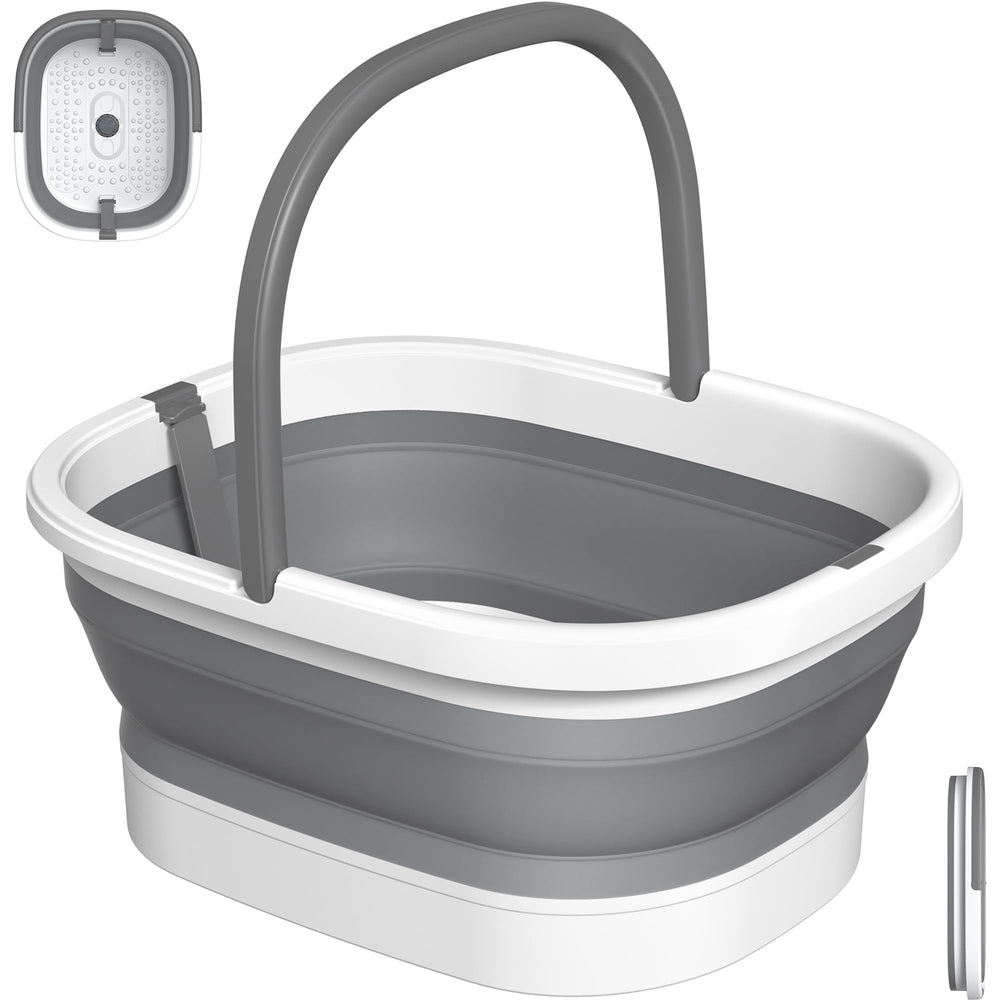Nekteck foot soaking tub collapsible bucket folded for compact storage and quick setup