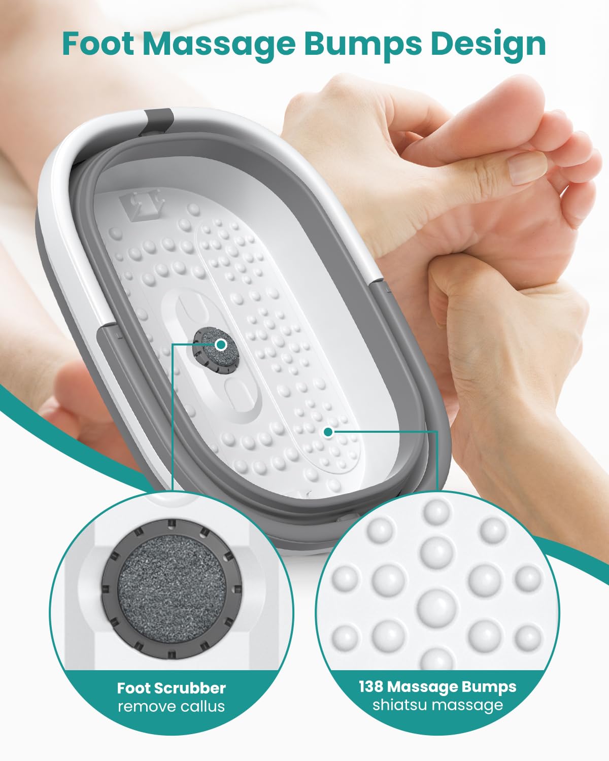 Nekteck foot tub multipurpose outdoor indoor for versatile use
