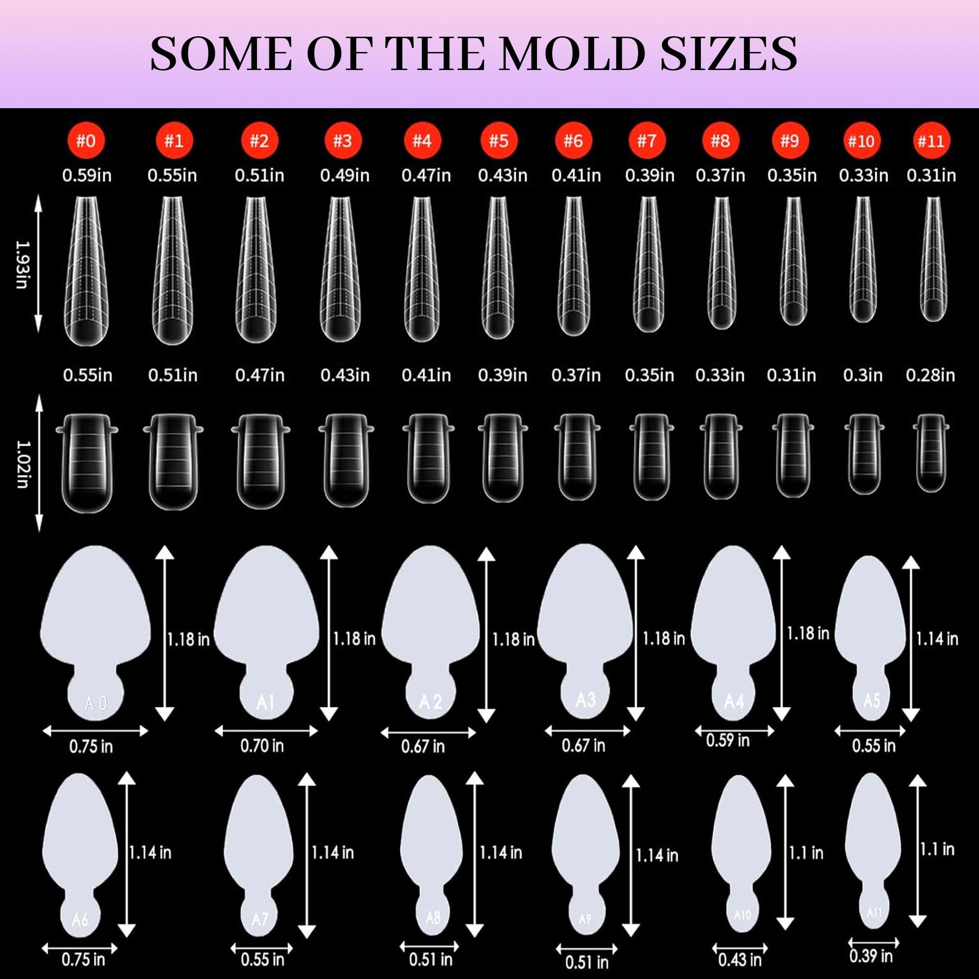 Nelrona high-quality ABS material provides durable, reusable nail forms