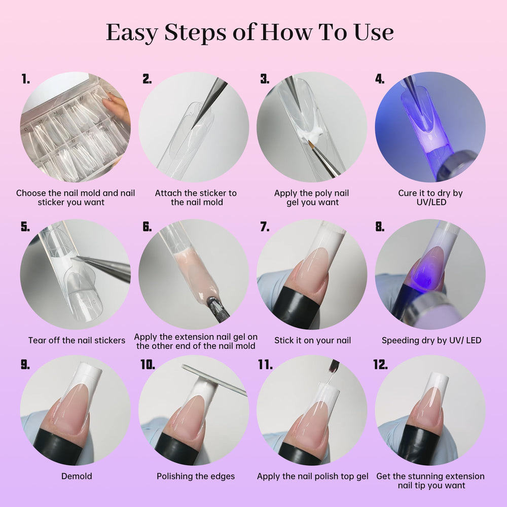 Nelrona soft silicone tips for gentle removal and reshaping of nails