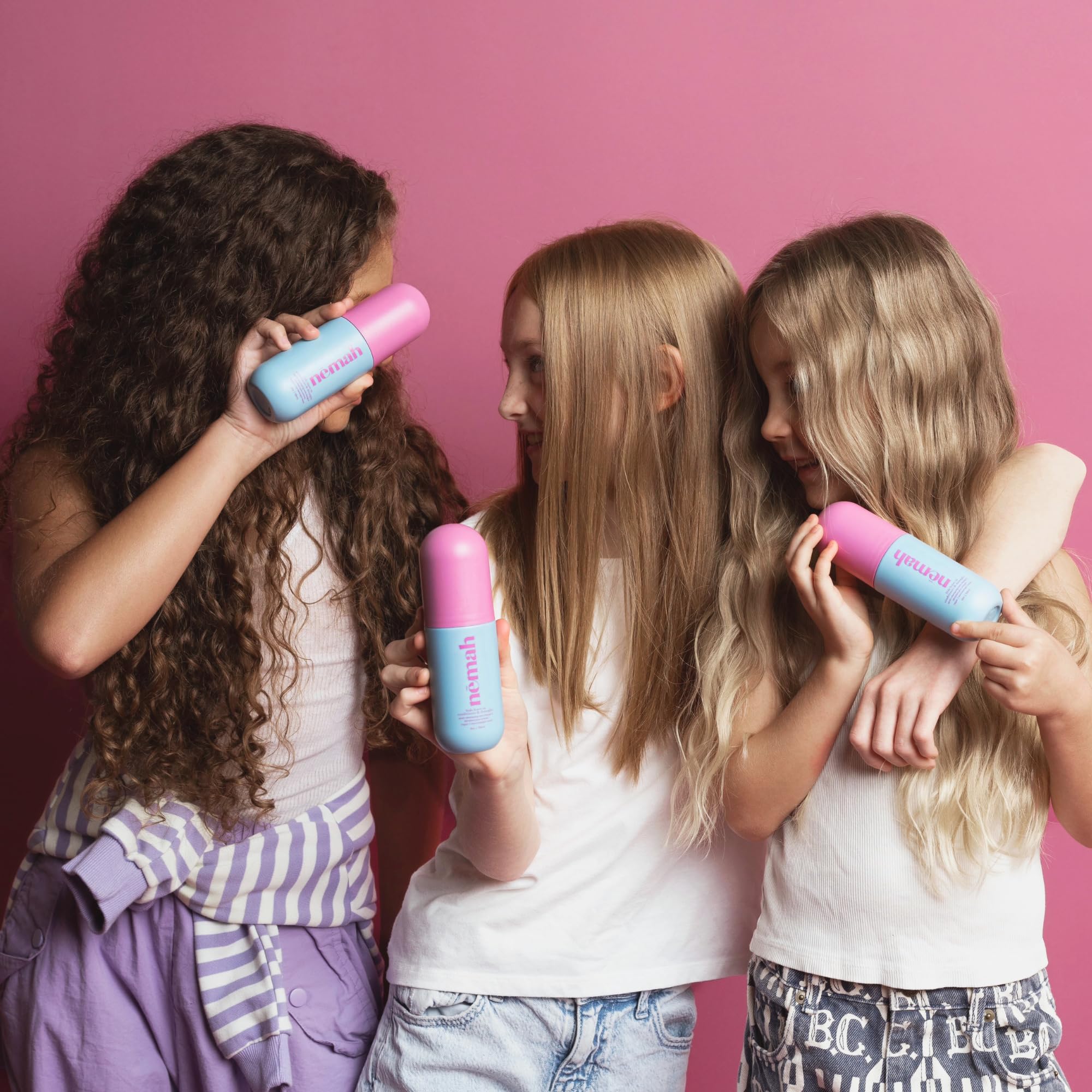 Nemah Kids Leave-In Detangler packaging emphasizing vegan cruelty-free formula