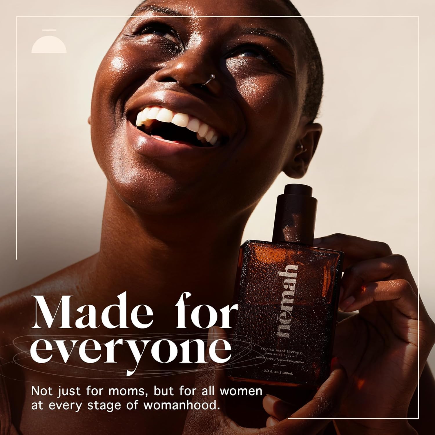 Nemah Belly Oil nourishes and smooths stretched skin for comfort.