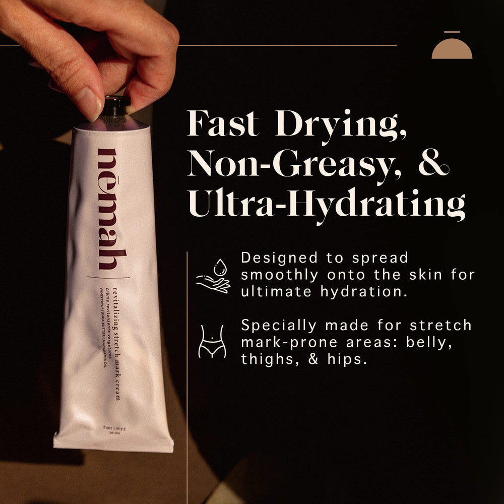 Nemah vegan cruelty-free packaging marking ethical, clean skincare.