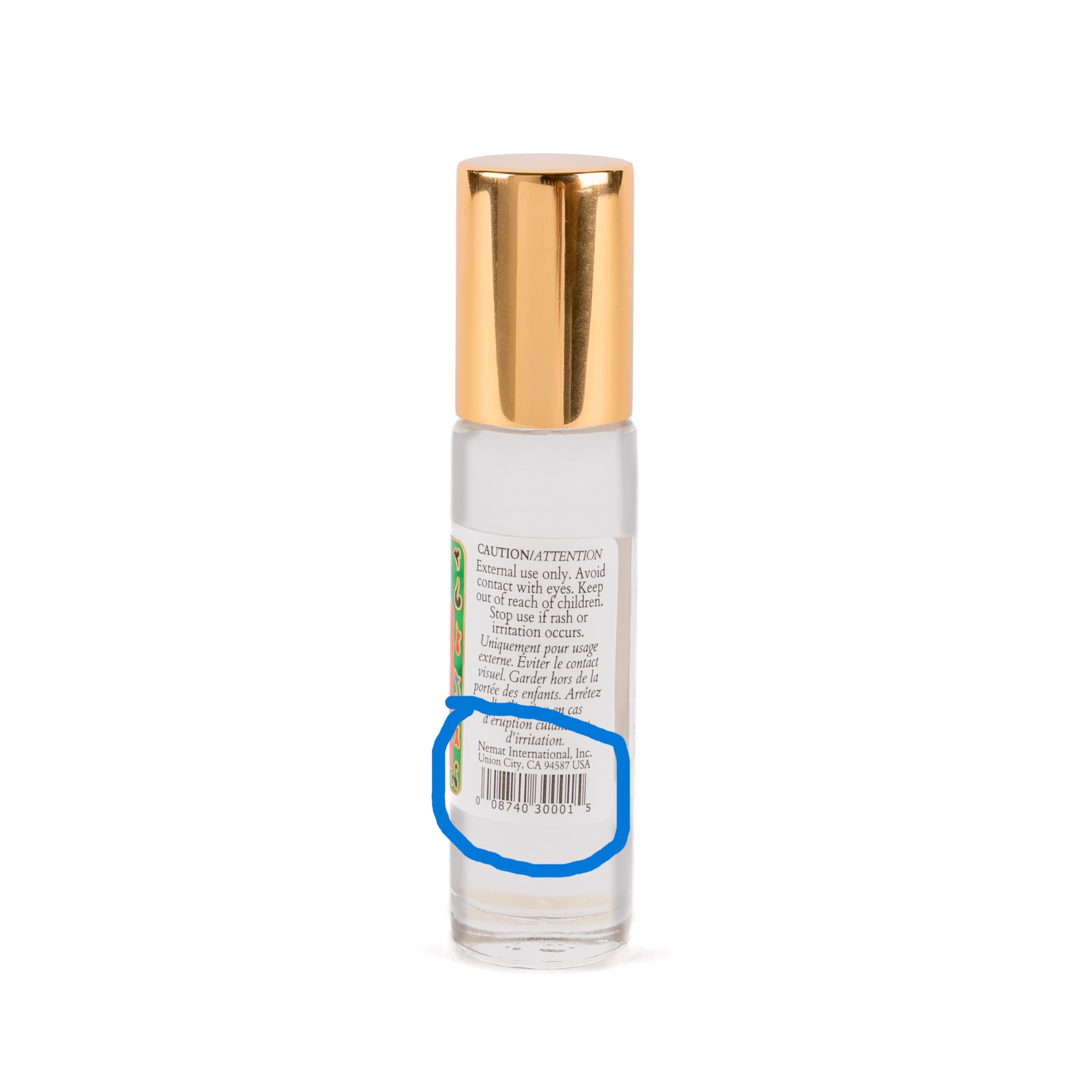 Nemat Amber Perfume Oil Roll-On ingredients highlight essential oil based notes.