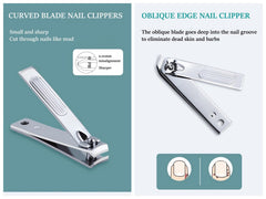 NEMIBAD toenail clipper close-up shows sturdy blade for thick nails.
