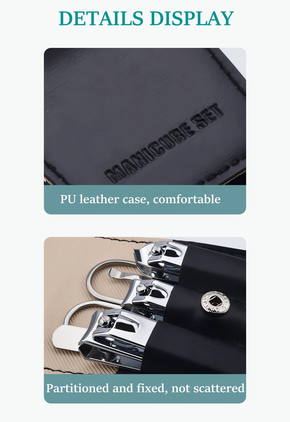 NEMIBAD travel nail kit compact design fits in purse.