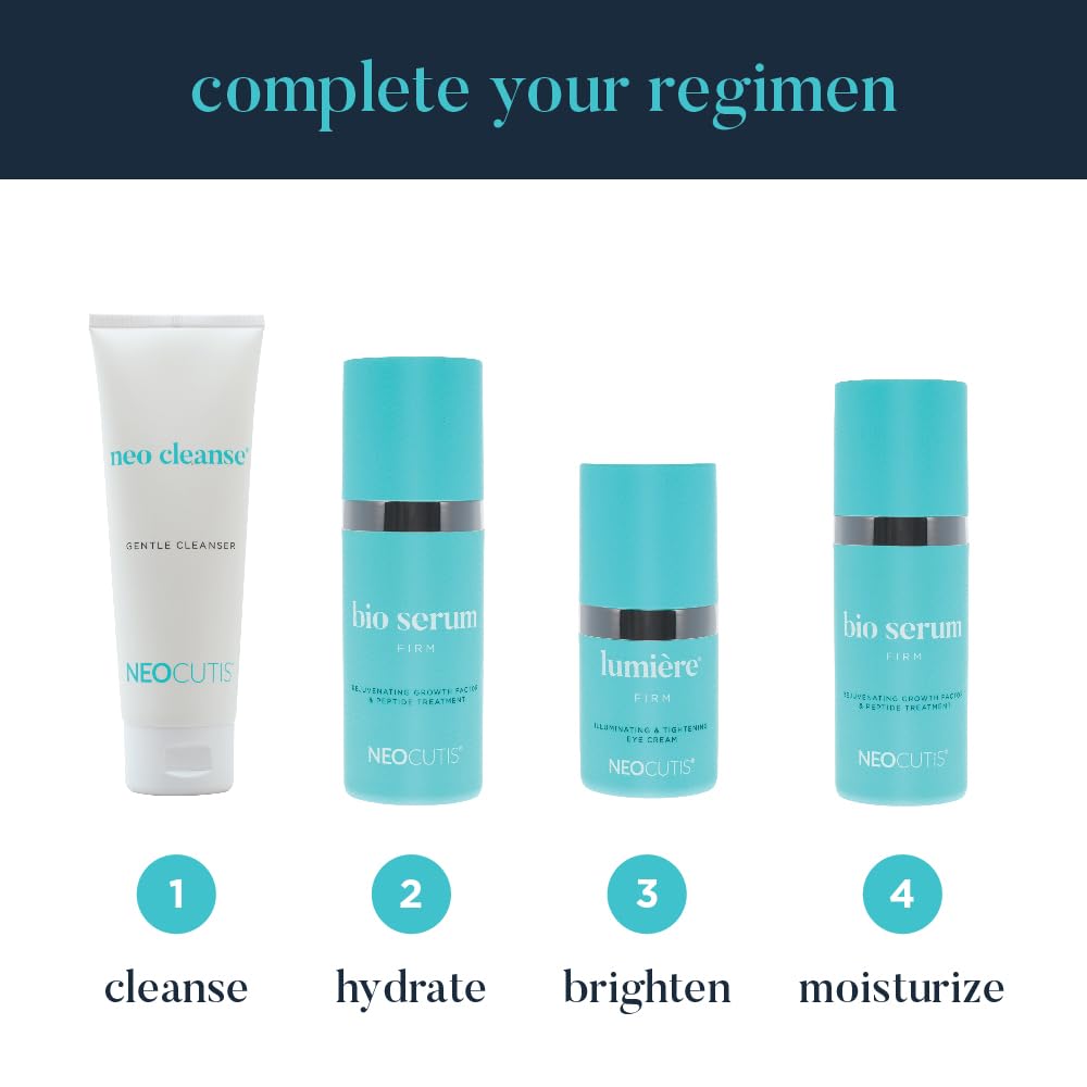 Neocutis Bio Serum Firm bathroom setup suggests part of routine