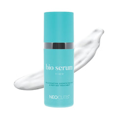 Neocutis Bio Serum Firm bottle close-up highlights hydrating anti-aging serum