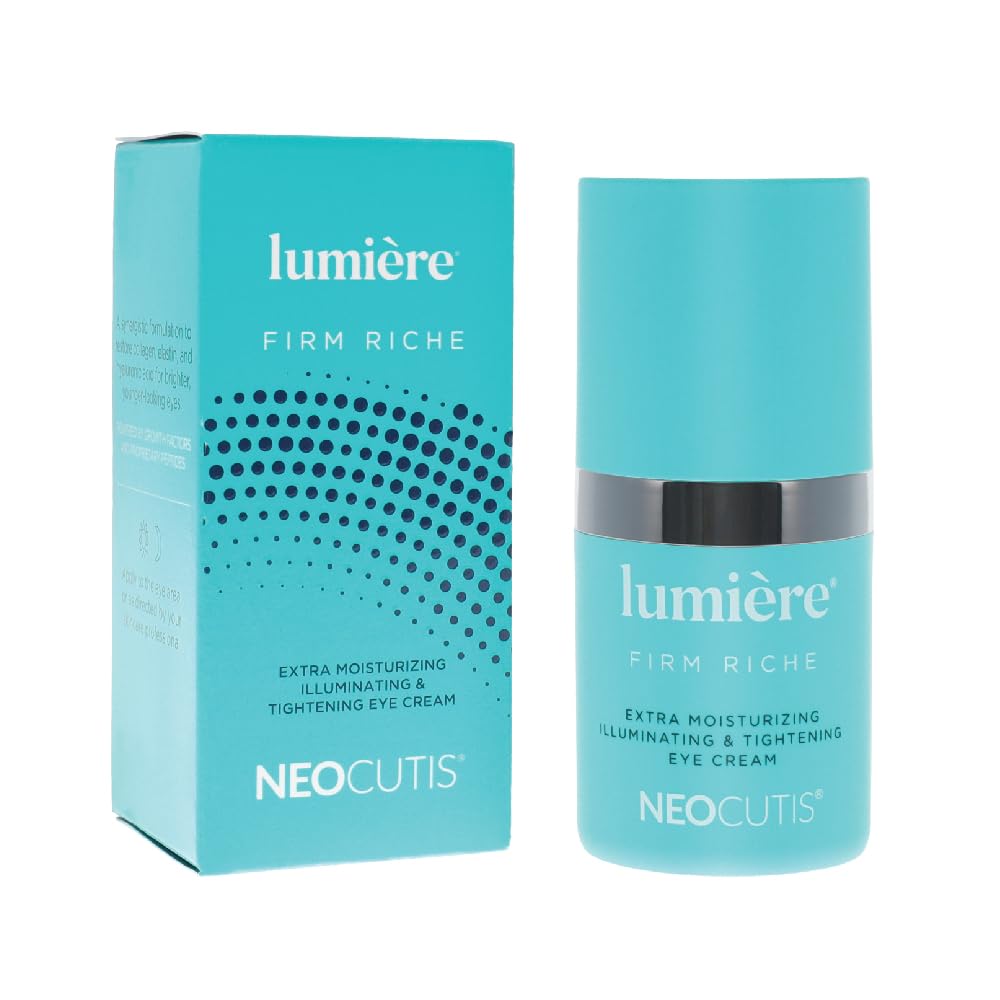 Lumière Firm Riche cream texture swirl highlights creamy, emollient formula.