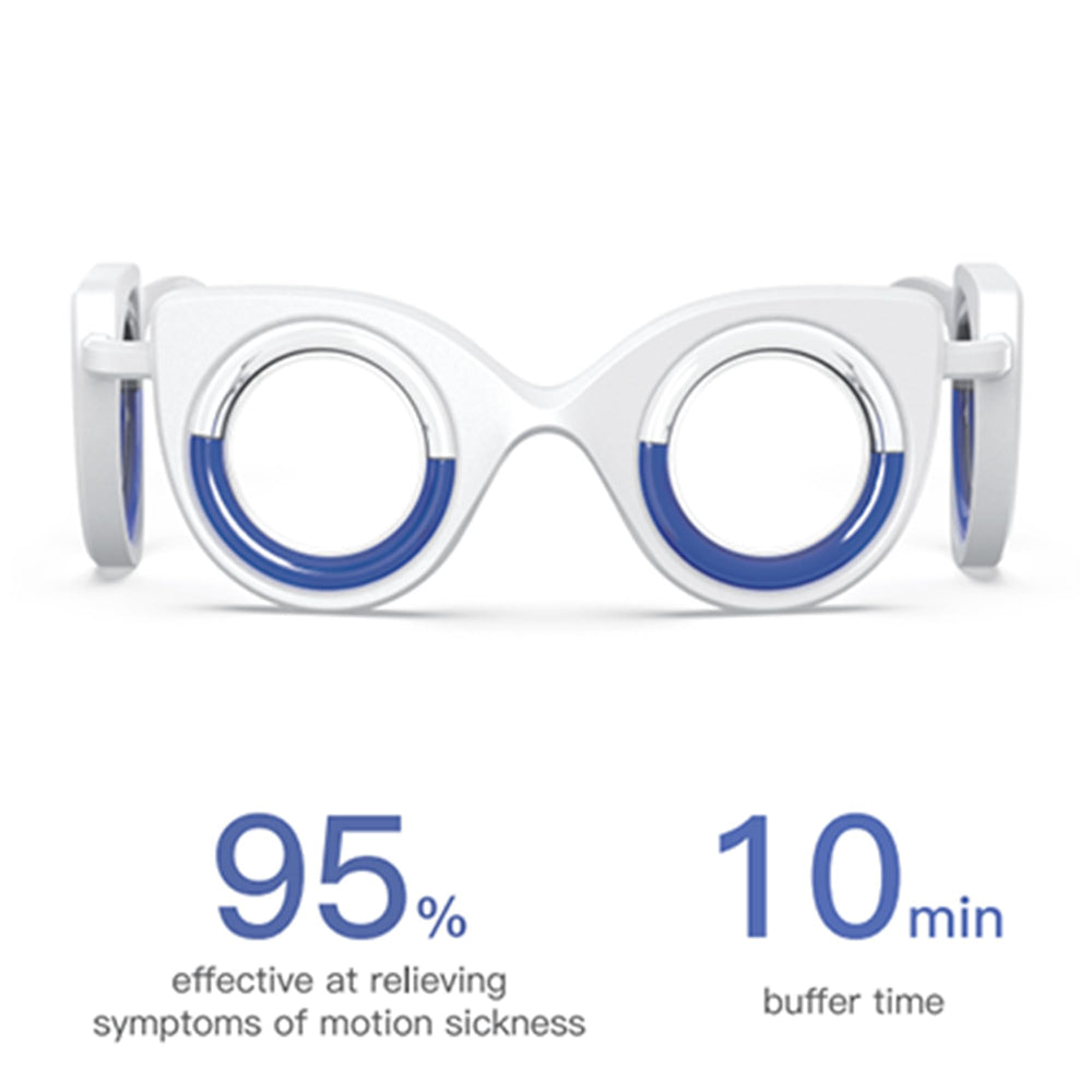 NEOISM motion-sickness glasses side-fit reduces discomfort on long drives.