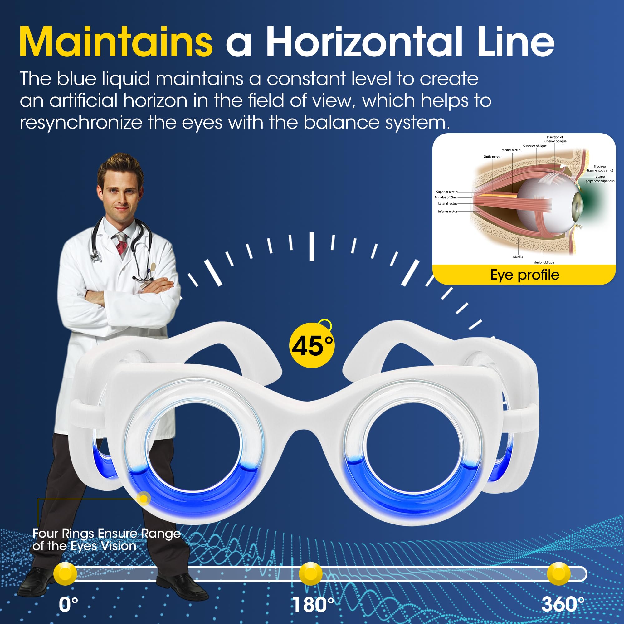 NEOISM motion sickness glasses side view highlighting portable, lightweight comfort.