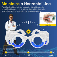 NEOISM motion sickness glasses side view highlighting portable, lightweight comfort.