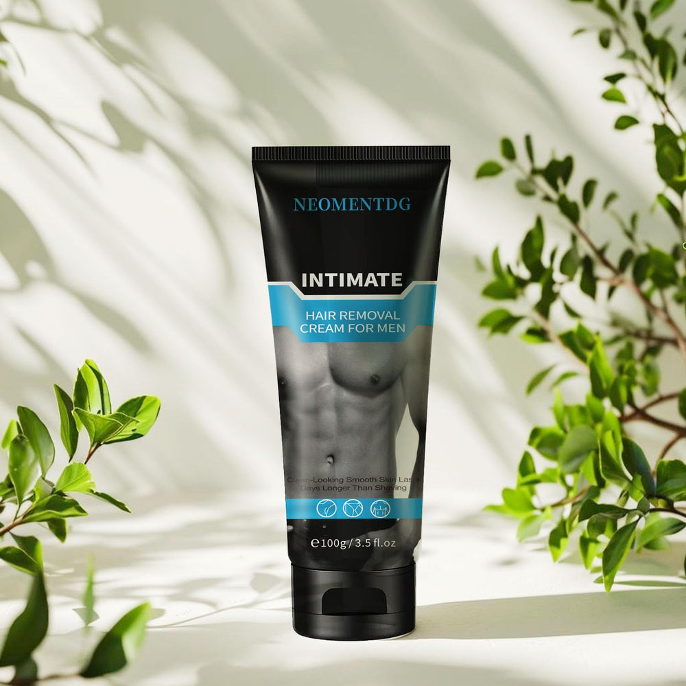 NEOMEN after-use glow on skin highlights long-lasting smoothness.