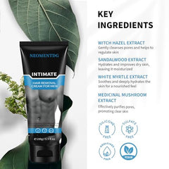 NEOMEN back-chest-arms application demonstrates fast, pain-free grooming.