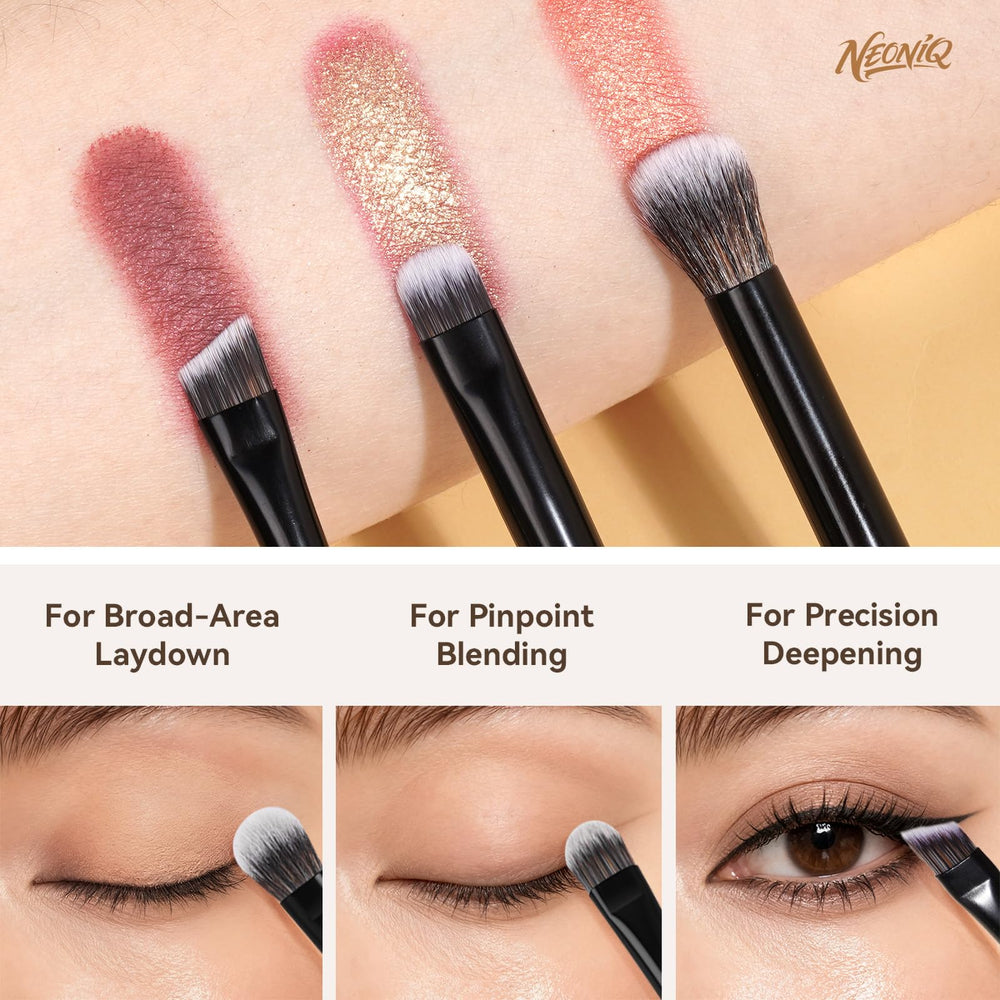 NEONIQ blush and contour brushes help sculpt natural-looking definition with smooth transitions.