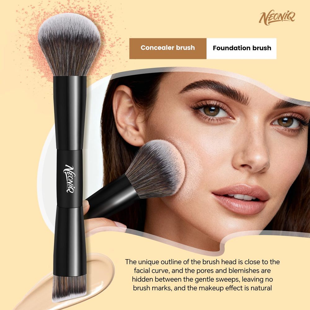 NEONIQ foundation brush with flat-top delivers even coverage and a flawless base.