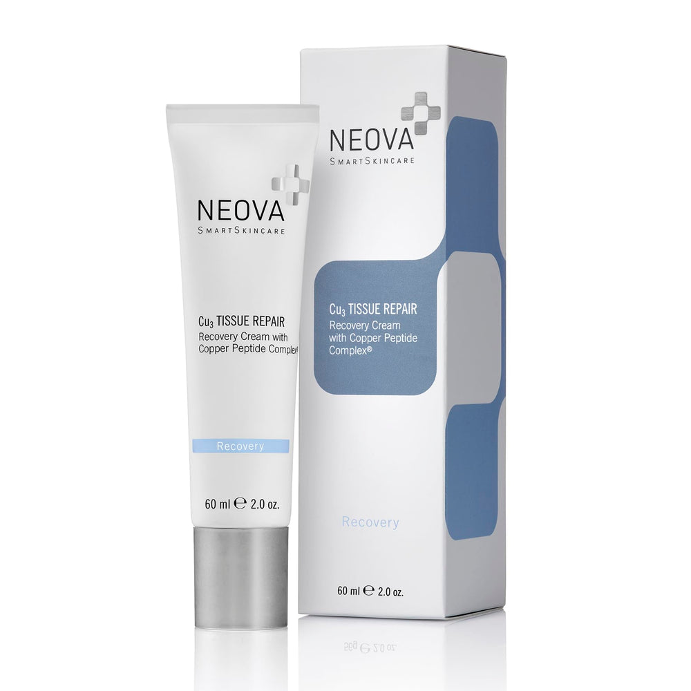 NEOVA Cu3 Tissue Repair Cream front view shows rich hydration for post-care skin.