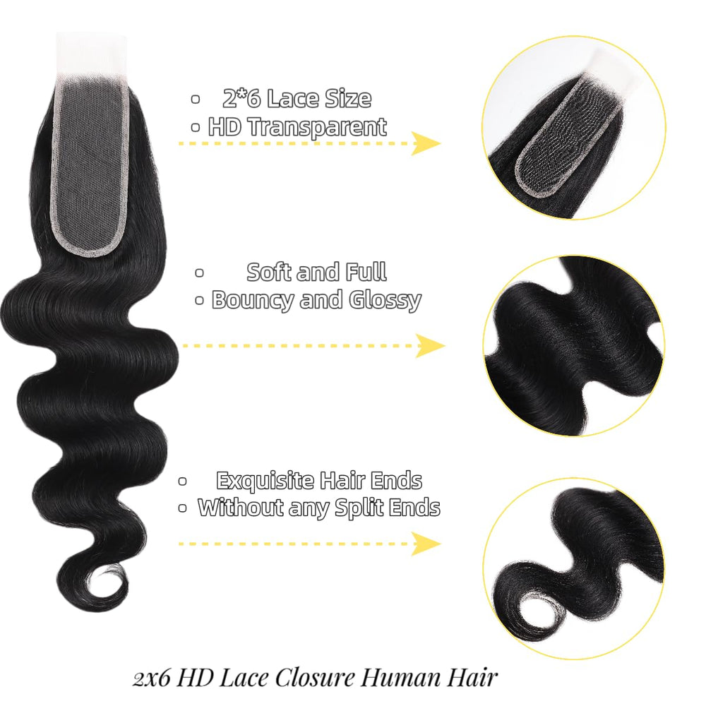 NERUMO 14inch Brazilian virgin closure displaying healthy shine and versatile styling