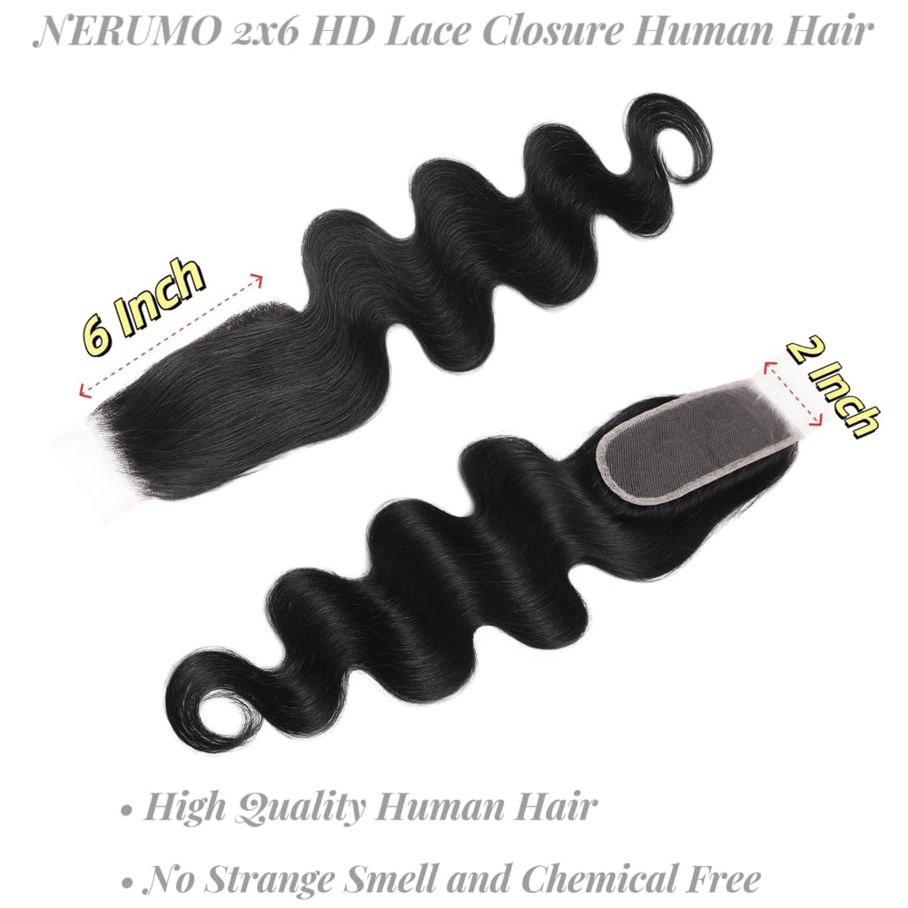 NERUMO Kim K closure with baby hair highlighting natural pre-plucked hairline