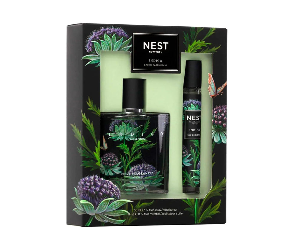 NEST New York Indigo EDP close-up highlights Moroccan Tea and bergamot notes.