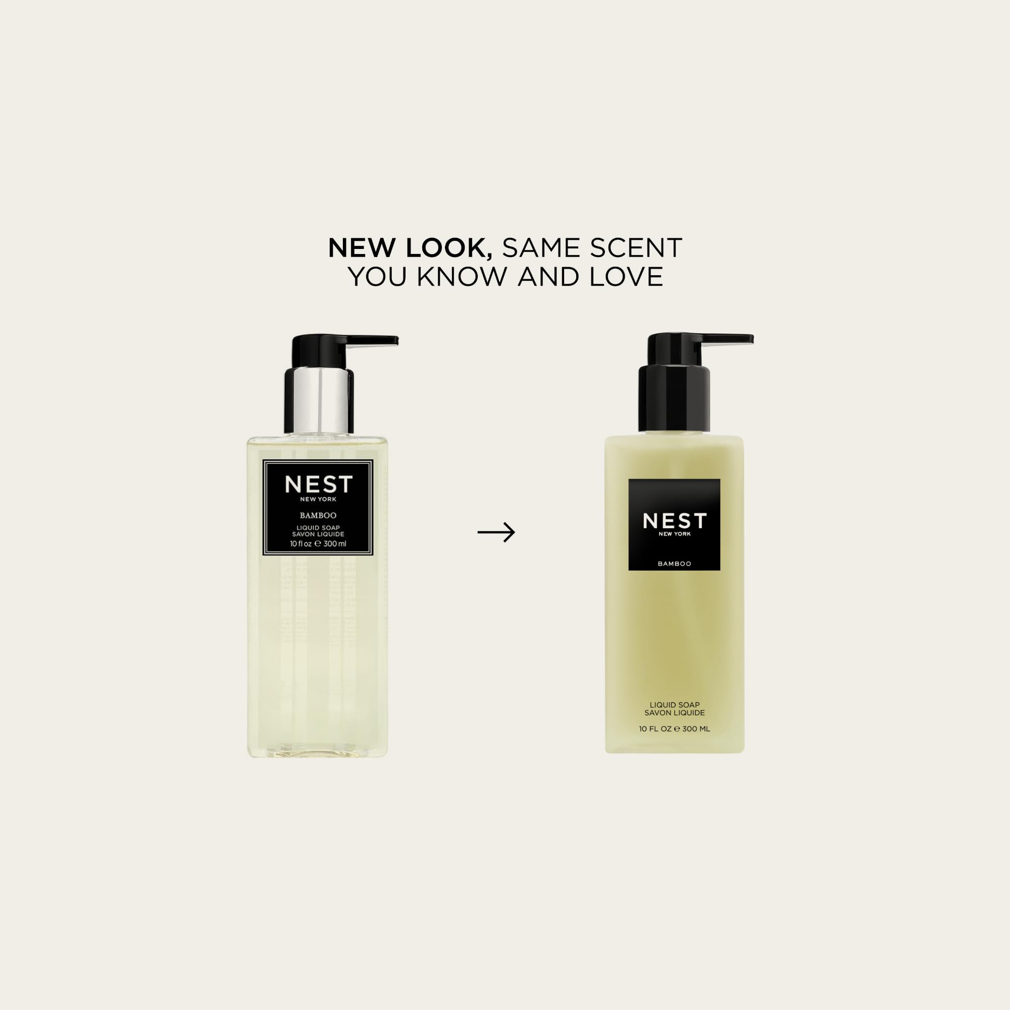 NEST New York Bamboo bottle label shows white florals and citrus for an uplifting scent.