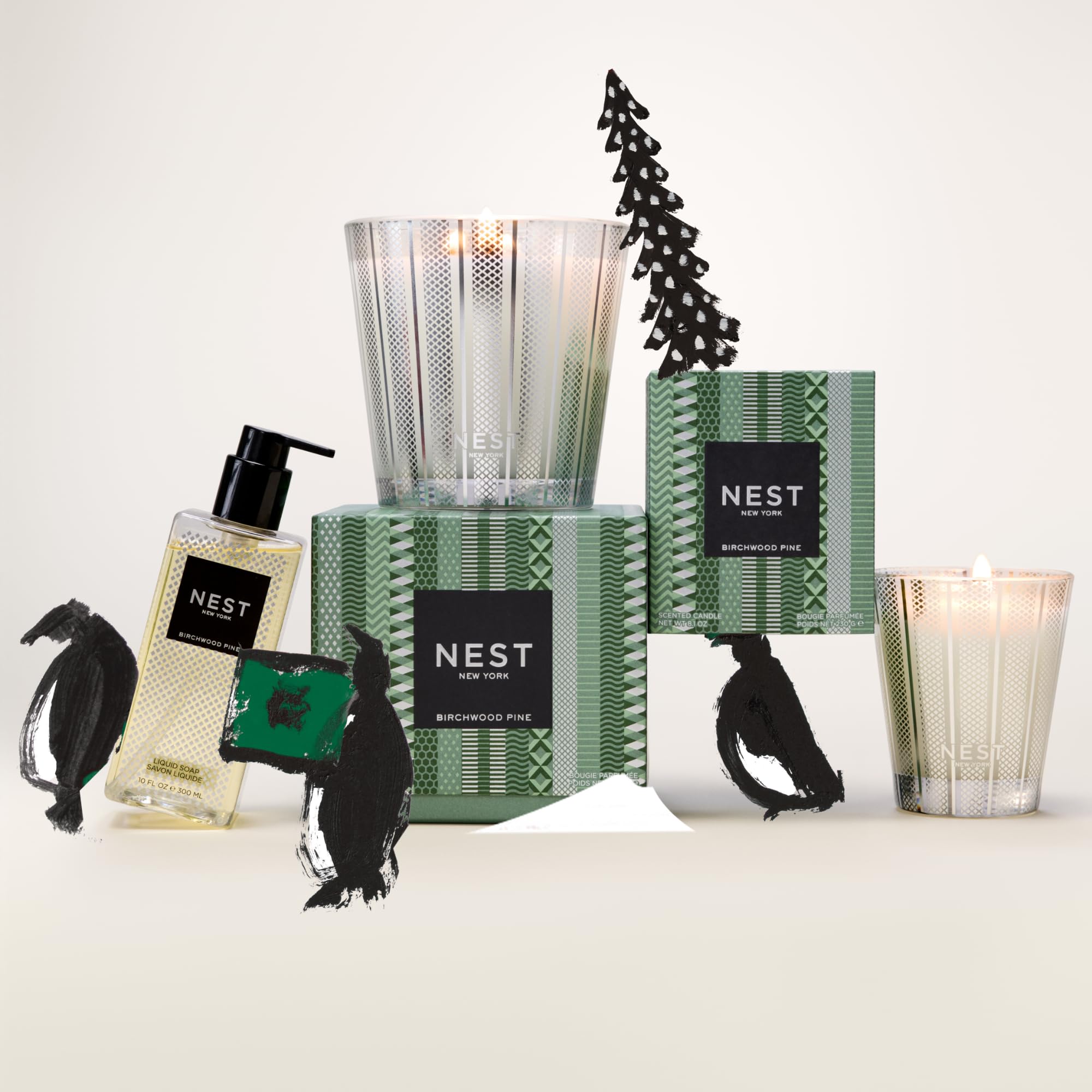 NEST New York Birchwood Pine ingredient imagery highlights natural plant extracts
