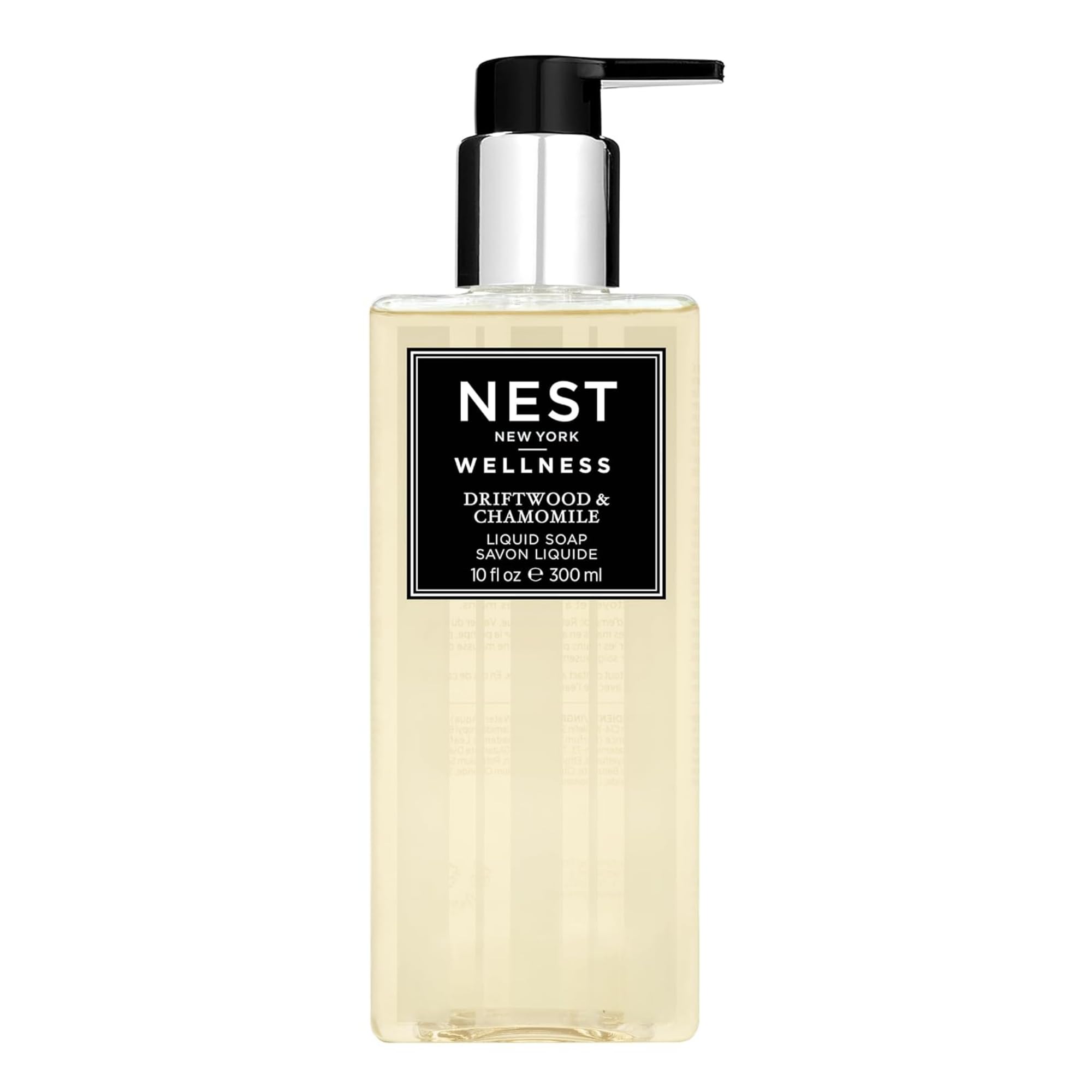Nest New York Liquid Soap Driftwood & Chamomile bottle for a calming bath ritual