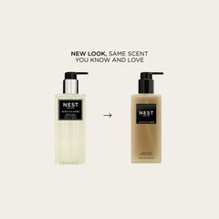 NEST New York Moroccan Amber pump-action soap shown for easy, efficient hand cleansing.