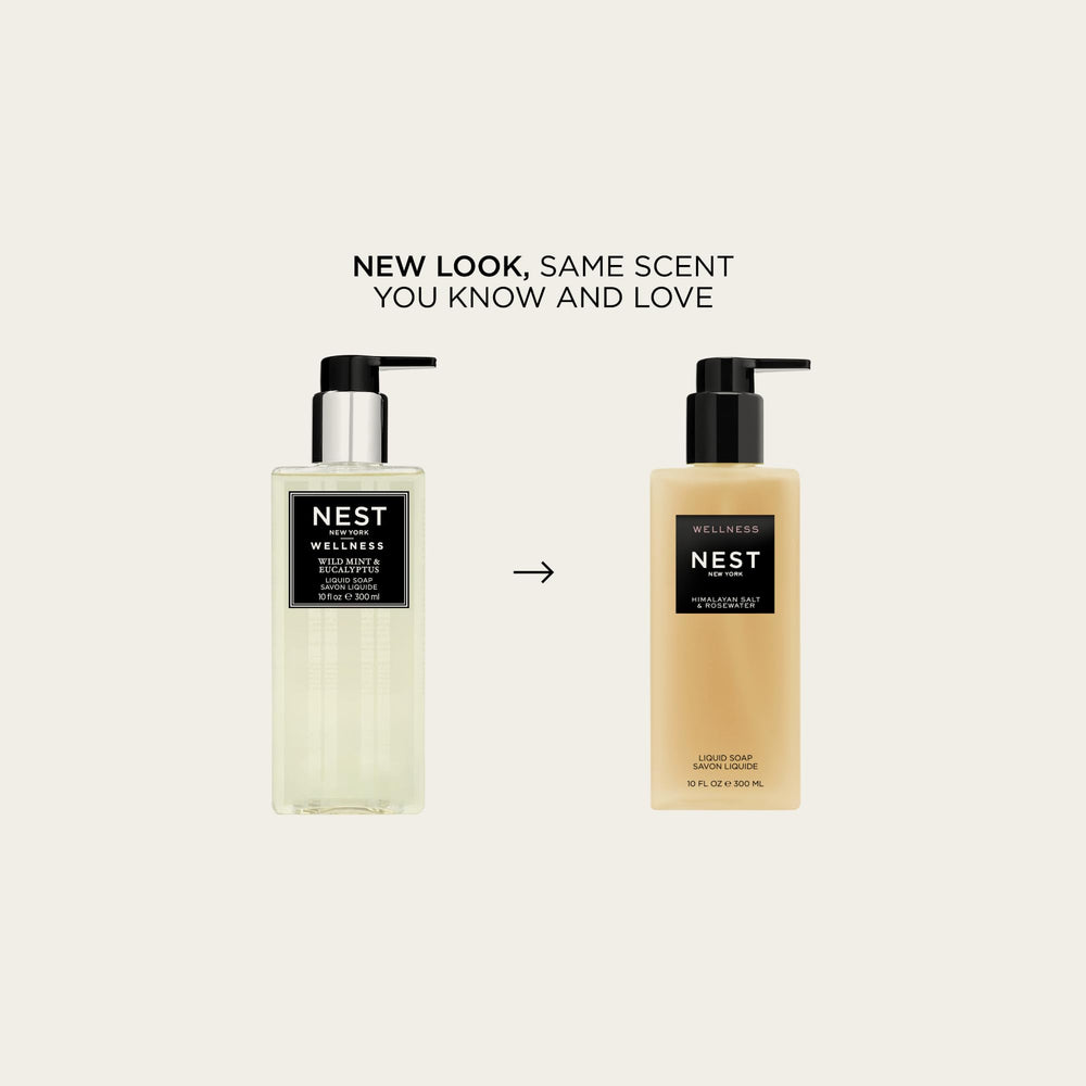 NEST New York liquid soap rosewater note closeup highlighting delicate fragrance for mindful washing