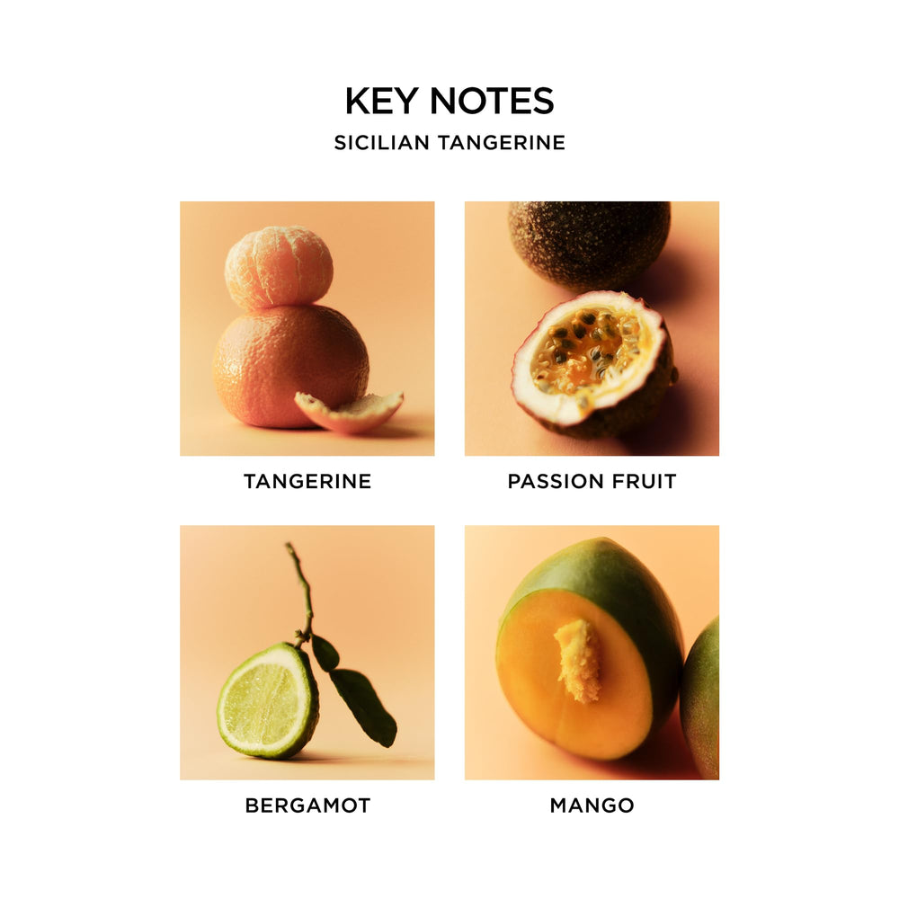 Nest New York Sicilian Tangerine ingredients close-up highlights natural plant extracts