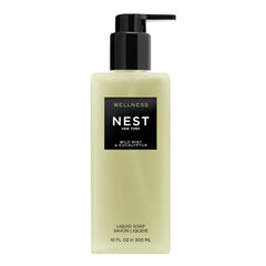 NEST New York liquid soap bottle with mint-eucalyptus fragrance for refreshing hand cleansing.