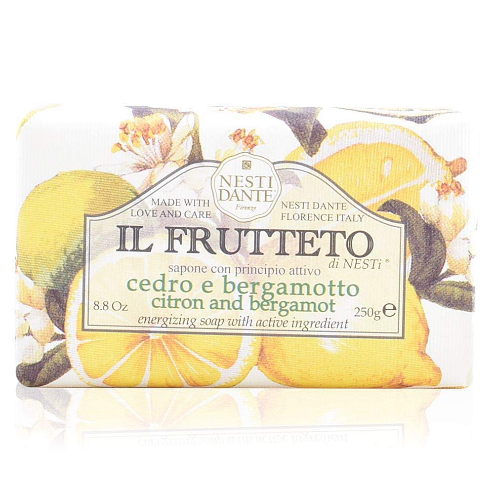 Nesti Dante il frutteto energizing soap packaging highlights gift-ready luxury