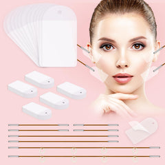 Netlkjonk face-tape lift invisible application shows instant contour support for events